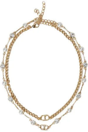 Twin-Set Oval T Halskette mit Strass