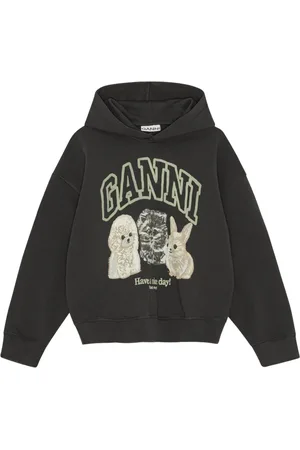 Ganni Hoodie mit Logo-Print