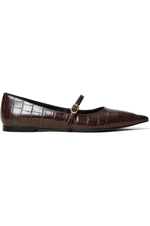 Twin-Set Ballerinas mit Kroko-Optik