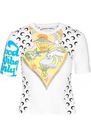 Marine Serre Regenerated T-Shirt mit Grafik