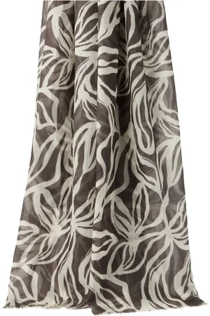 Brunello Cucinelli Schal mit Blumen-Print