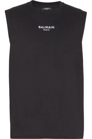 Balmain Trägershirt mit Logo-Stickerei