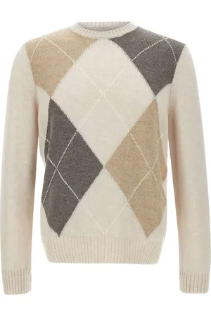 Gran Sasso Argyle-knit sweater