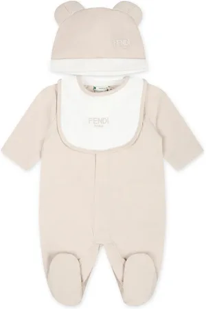 Fendi Strampler-Set mit FF-Stickerei