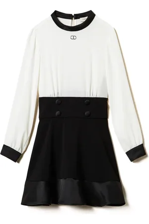 Twin-Set Kleid mit Logo-Schild