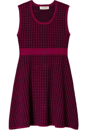 Twin-Set Kleid mit Hahnentritt-Jacquard