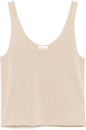 Saint Laurent Gestricktes Lurex-Top