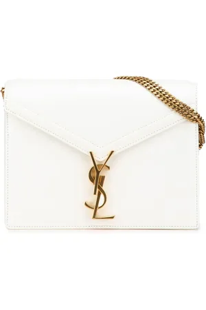 Saint Laurent 2013-2024 Cassandra Clasp Schultertasche aus Kalbsleder mit Monogramm