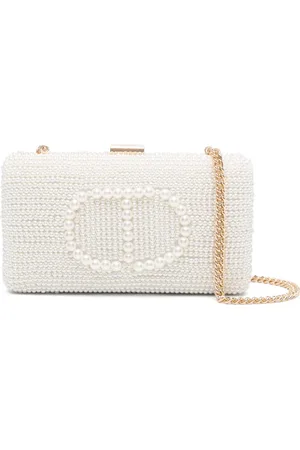 Twin-Set Clutch mit Kunstperlen