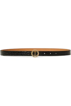 Twin-Set Ledergürtel mit Kroko-Prägung