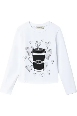 Twin-Set T-Shirt mit Strass-Print
