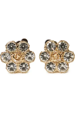 Twin-Set Blumenohrringe mit Strass
