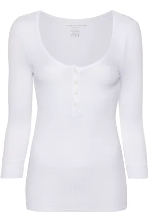 Majestic Fein geripptes T-Shirt