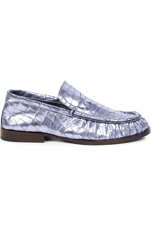 DRIES VAN NOTEN Loafer in Metallic-Optik