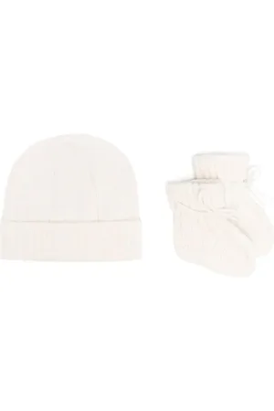Ralph Lauren Set aus Mütze und Socken mit Zopfmuster