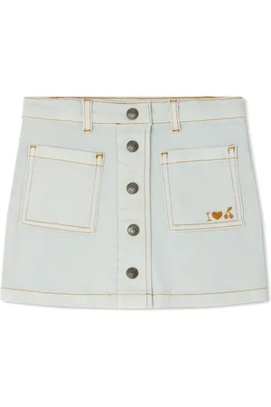 BONPOINT Gretel Jeansrock mit Logo-Stickerei
