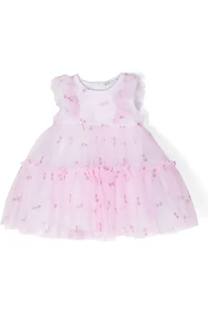MONNALISA Gerüschtes Kleid mit Kirschen-Print