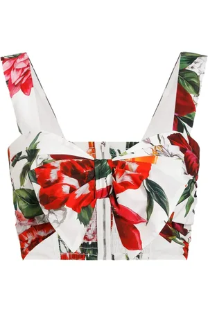 Dolce & Gabbana Cropped-Oberteil mit Blumen-Print