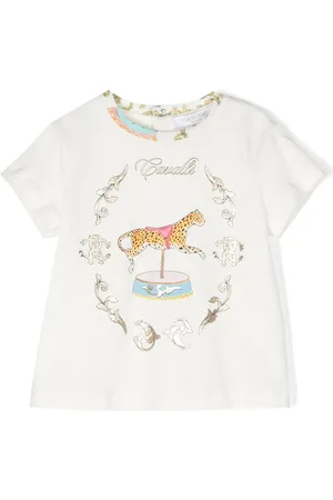 Roberto Cavalli Decke mit Karussell-Print