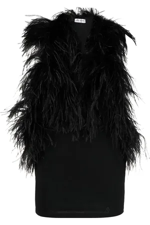 The Attico Minikleid mit Federn