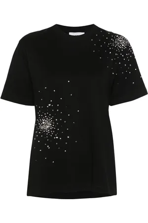Des Phemmes T-Shirt mit Kristallen