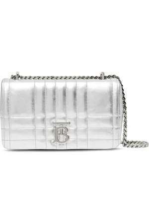 Burberry Kleine Lola Tasche aus metallischem Leder
