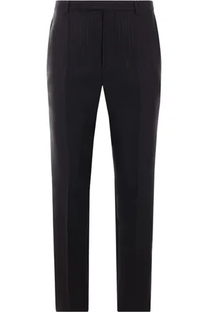 Saint Laurent Gestreifte Hose mit Bügelfalten