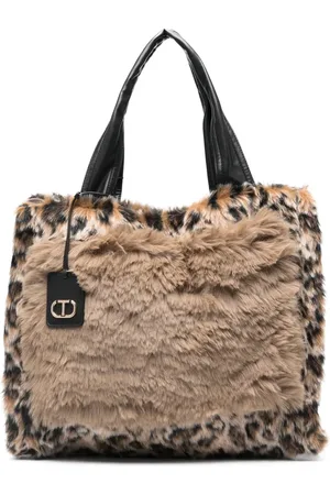 Twin-Set Shopper mit Leoparden-Print