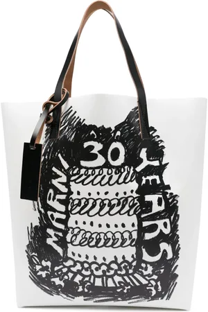 Marni Handtasche mit Logo-Print