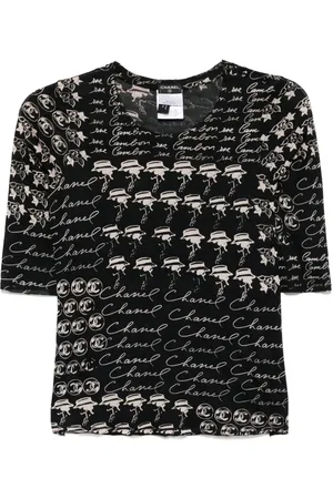 CHANEL 2006 Oberteil mit grafischem Print