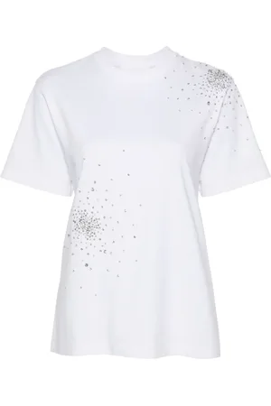 Des Phemmes T-Shirt mit Kristallen