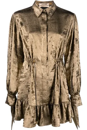 Roberto Cavalli Shiftkleid in Metallic-Optik