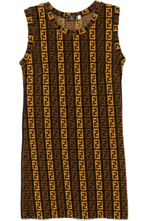 Fendi 1990-2000s ärmelloses Kleid