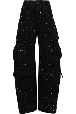 The Attico Lockere Fern Jeans mit Nieten