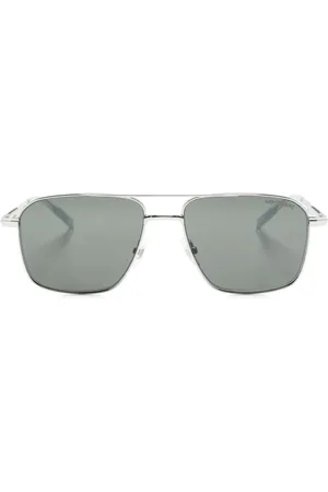Montblanc Eckige Sonnenbrille mit Logo-Schild