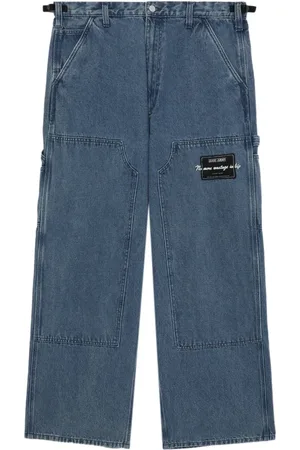 Izzue Weite Jeans mit Logo-Applikation