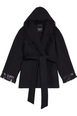 Balenciaga Strickmantel mit Fransen