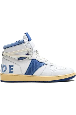 Rhude Rhecess "White/Royal Blue" High-Top-Sneakers