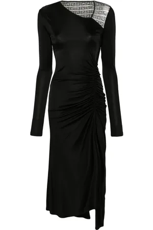 Givenchy Asymmetrisches Midikleid mit 4G-Spitze
