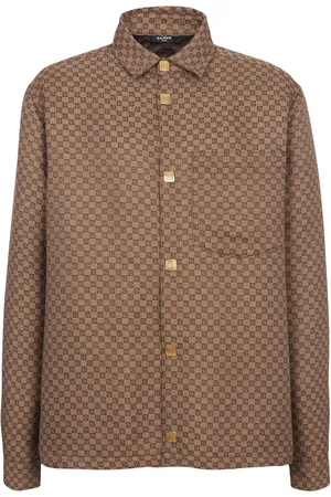 Balmain Hemdjacke mit PB-Monogramm