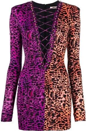 Roberto Cavalli Minikleid mit V-Ausschnitt
