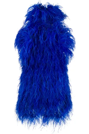 The Attico Minikleid mit Federn