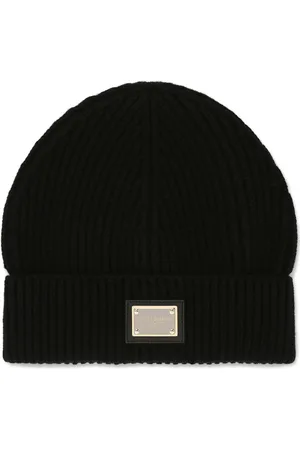 Dolce & Gabbana Kaschmirbeanie mit Logo-Schild