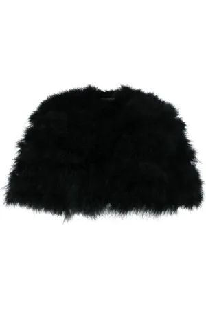 Twin-Set Cropped-Jacke mit Federn