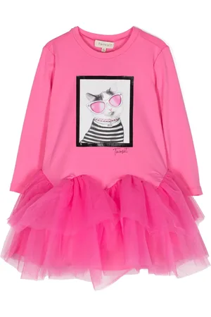 Twin-Set Minikleid mit Tüllrüschen