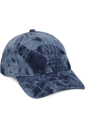 Ganni Jeans-Baseballkappe mit Logo-Stickerei