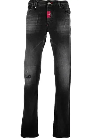 Philipp Plein Skinny-Jeans mit Logo-Schild