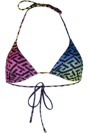 VERSACE Triangel-Bikinioberteil mit Print