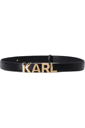 Karl Lagerfeld Ledergürtel mit Logo-Schnalle