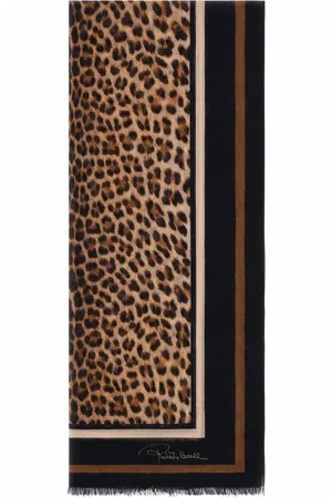 Roberto Cavalli Schal mit Leoparden-Print